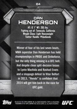 2014 Topps UFC Knockout - Red #84 Dan Henderson Back