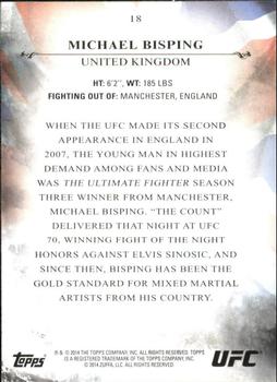 2014 Topps UFC Bloodlines #18 Michael Bisping Back