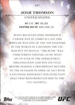 2014 Topps UFC Bloodlines #107 Josh Thomson Back