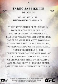 2014 Topps UFC Bloodlines #133 Tarec Saffiedine Back