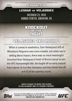 2014 Topps UFC Champions - Fight Night Highlights #FNH-CV Cain Velasquez Back