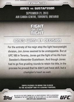 2014 Topps UFC Champions - Fight Night Highlights #FNH-JJ Jon Jones Back
