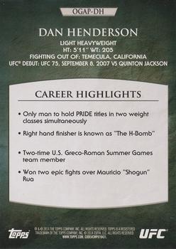 2014 Topps UFC Champions - Octagon Greats #OGAP-DH Dan Henderson Back