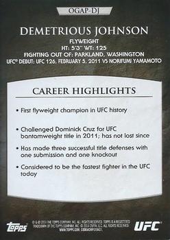 2014 Topps UFC Champions - Octagon Greats #OGAP-DJ Demetrious Johnson Back