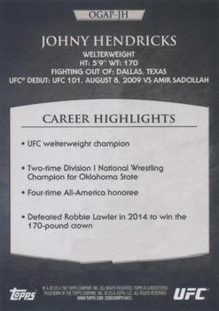2014 Topps UFC Champions - Octagon Greats #OGAP-JH Johny Hendricks Back