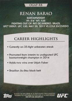 2014 Topps UFC Champions - Octagon Greats #OGAP-RB Renan Barao Back