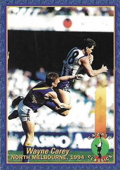 1996 AFLClassic Future Hall Of Fame Jumbo Card HF4 Wayne Carey N.Melbourne 