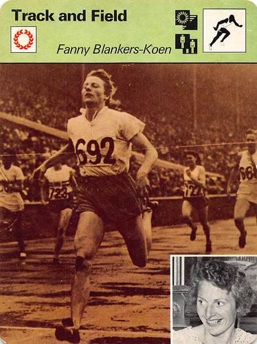1977-79 Sportscaster Series 1 #01-09 Fanny Blankers-Koen Front