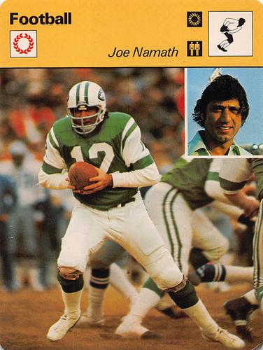 1977-79 Sportscaster Series 3 #03-20 Joe Namath Front