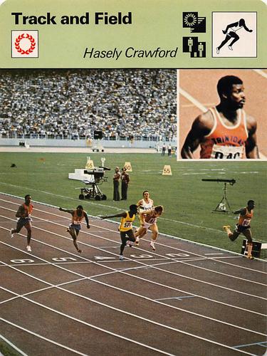 1977-79 Sportscaster Series 4 #04-21 Hasely Crawford Front