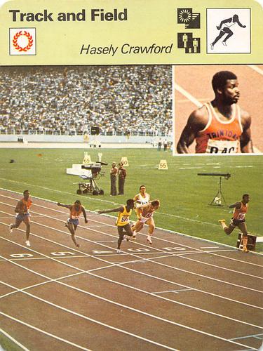 1977-79 Sportscaster Series 4 #04-21 Hasely Crawford Front