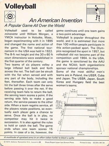1977-79 Sportscaster Series 4 #04-19 An American Invention Back