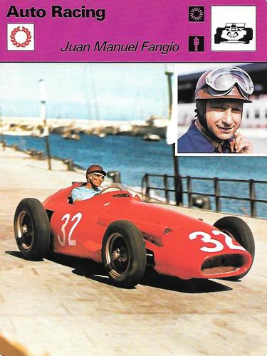 1977-79 Sportscaster Series 8 #08-02 Juan Manuel Fangio Front