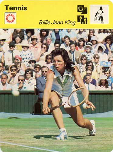 1977-79 Sportscaster Series 8 #08-09 Billie Jean King Front