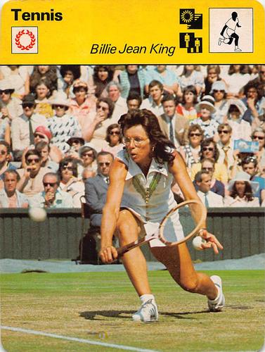 1977-79 Sportscaster Series 8 #08-09 Billie Jean King Front
