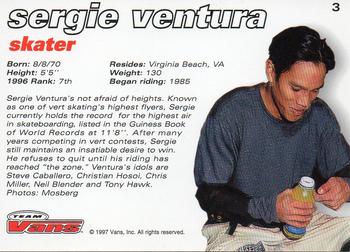 1997 Vans Team Vans #3 Sergie Ventura Back