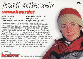 1997 Vans Team Vans #25 Jodi Adcock Back