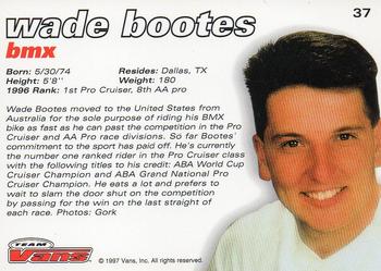 1997 Vans Team Vans #37 Wade Bootes Back