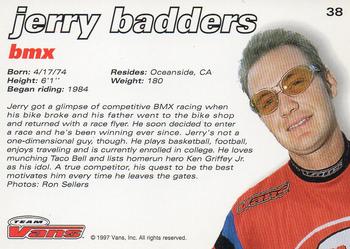 1997 Vans Team Vans #38 Jerry Badders Back