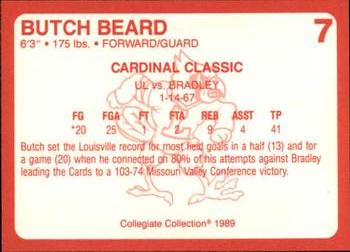 1989-90 Collegiate Collection Louisville Cardinals #7 Butch Beard Back