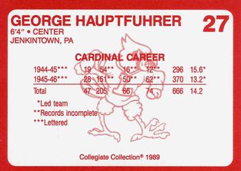 1989-90 Collegiate Collection Louisville Cardinals #27 George Hauptfuhrer Back