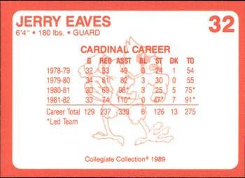 1989-90 Collegiate Collection Louisville Cardinals #32 Jerry Eaves Back