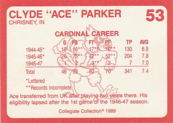 1989-90 Collegiate Collection Louisville Cardinals #53 Clyde Parker Back