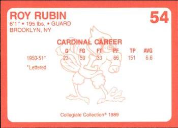 1989-90 Collegiate Collection Louisville Cardinals #54 Roy Rubin Back