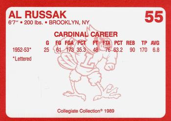1989-90 Collegiate Collection Louisville Cardinals #55 Al Russak Back