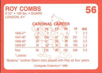 1989-90 Collegiate Collection Louisville Cardinals #56 Roy Combs Back