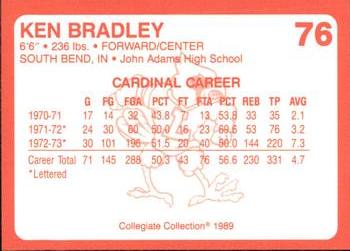 1989-90 Collegiate Collection Louisville Cardinals #76 Ken Bradley Back