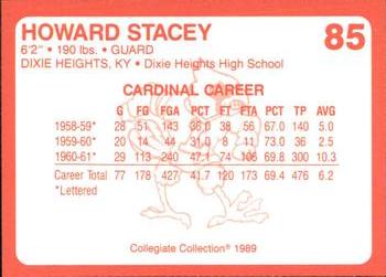 1989-90 Collegiate Collection Louisville Cardinals #85 Howard Stacey Back