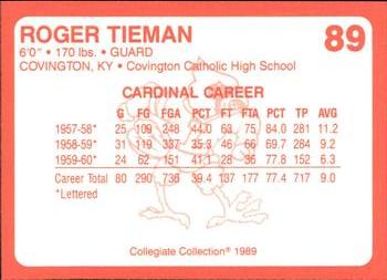 1989-90 Collegiate Collection Louisville Cardinals #89 Roger Tieman Back