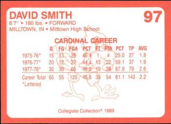 1989-90 Collegiate Collection Louisville Cardinals #97 David Smith Back