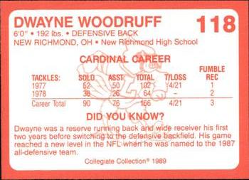 1989-90 Collegiate Collection Louisville Cardinals #118 Dwayne Woodruff Back