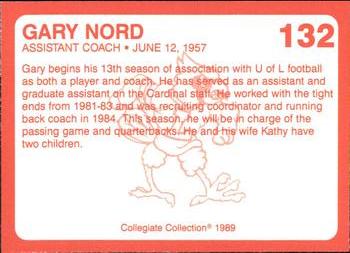 1989-90 Collegiate Collection Louisville Cardinals #132 Gary Nord Back