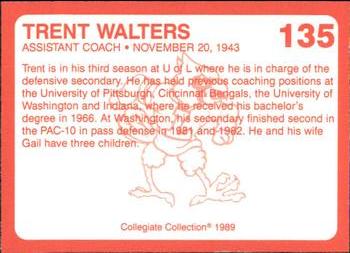 1989-90 Collegiate Collection Louisville Cardinals #135 Trent Walters Back