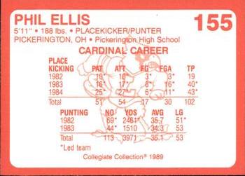 1989-90 Collegiate Collection Louisville Cardinals #155 Phil Ellis Back