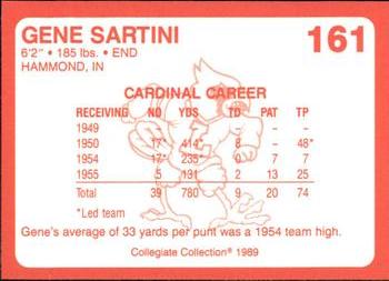 1989-90 Collegiate Collection Louisville Cardinals #161 Gene Sartini Back