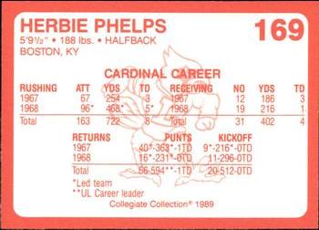 1989-90 Collegiate Collection Louisville Cardinals #169 Herbie Phelps Back