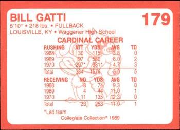 1989-90 Collegiate Collection Louisville Cardinals #179 Bill Gatti Back