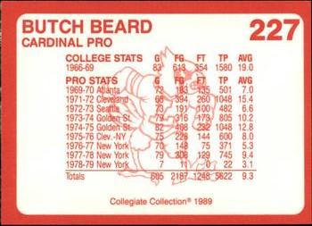 1989-90 Collegiate Collection Louisville Cardinals #227 Butch Beard Back