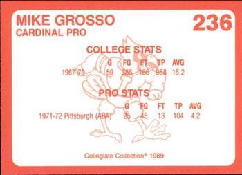 1989-90 Collegiate Collection Louisville Cardinals #236 Mike Grosso Back