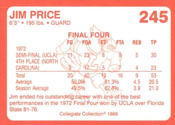 1989-90 Collegiate Collection Louisville Cardinals #245 Jim Price Back