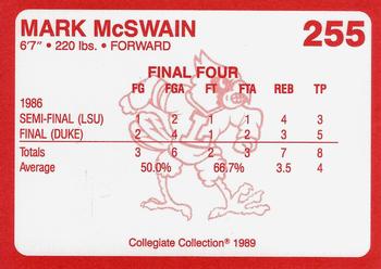 1989-90 Collegiate Collection Louisville Cardinals #255 Mark McSwain Back