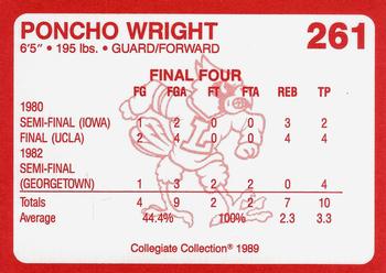 1989-90 Collegiate Collection Louisville Cardinals #261 Poncho Wright Back