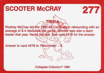 1989-90 Collegiate Collection Louisville Cardinals #277 Scooter McCray Back