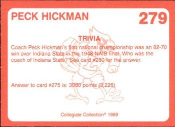 1989-90 Collegiate Collection Louisville Cardinals #279 Peck Hickman Back
