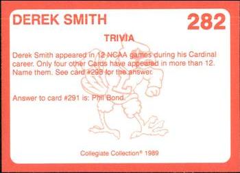 1989-90 Collegiate Collection Louisville Cardinals #282 Derek Smith Back