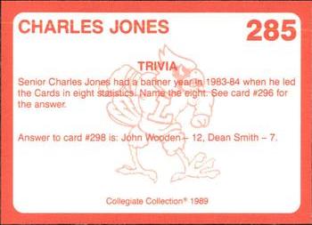 1989-90 Collegiate Collection Louisville Cardinals #285 Charles A. Jones Back